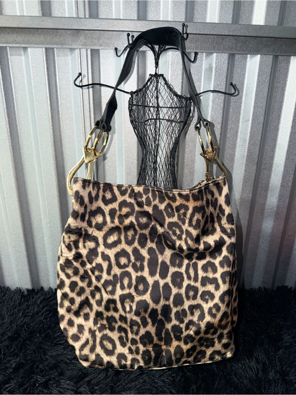 JPK Paris 75 Leopard Print Nylon Kruger Hobo Bag - New Without Tags